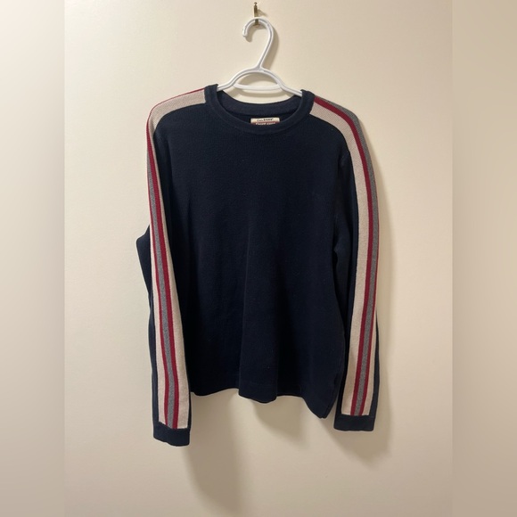 Vintage Eddie Bauer Sport Shop Mens Medium Faded Striped Knit Sweater - Picture 1 of 2